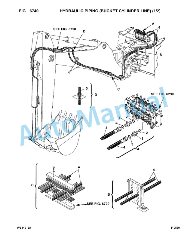 Komatsu WB140-2 Backhoe Loader Parts Manual 140F11451-UP-5