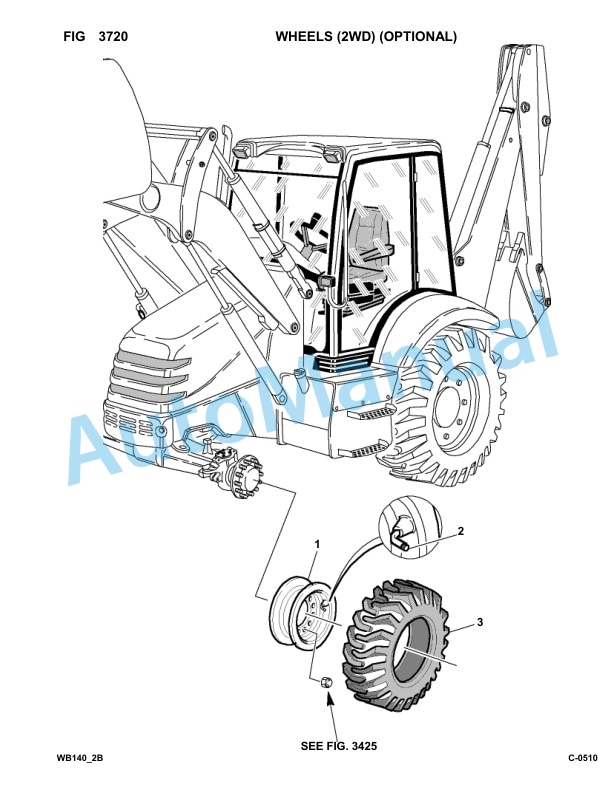 Komatsu WB140-2 Backhoe Loader Parts Manual 140F11531-UP-3