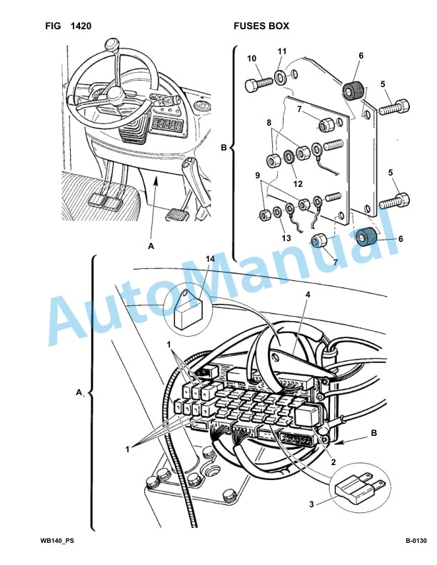 Komatsu WB140PS-2 Backhoe Loader Parts Manual 150F50001-UP-2