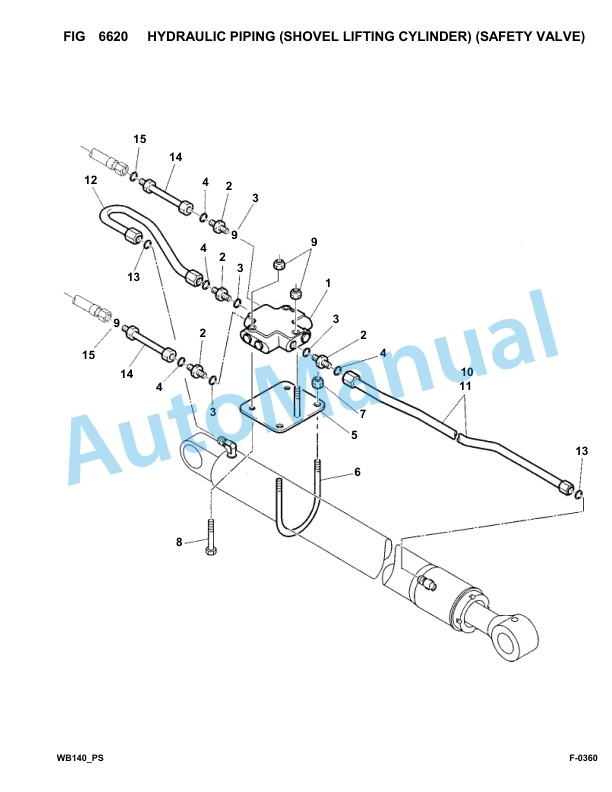 Komatsu WB140PS-2 Backhoe Loader Parts Manual 150F50001-UP-5