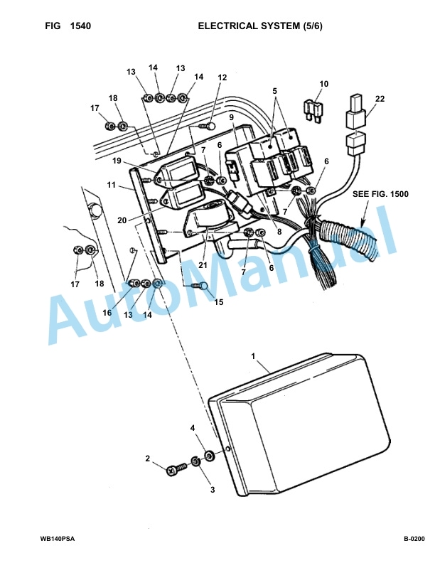 Komatsu WB140PS-2 Backhoe Loader Parts Manual 150F50092-UP-2
