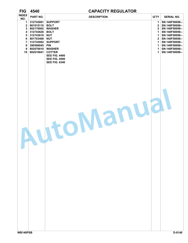 Komatsu WB140PS-2 Backhoe Loader Parts Manual 150F50098-up-3