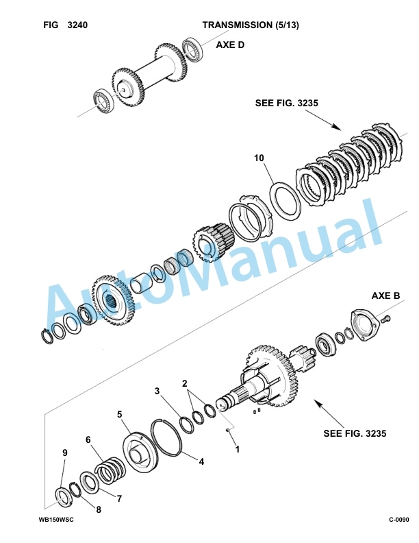 Komatsu WB150AWS-2 Backhoe Loader Parts Manual 150EF80001-up-2