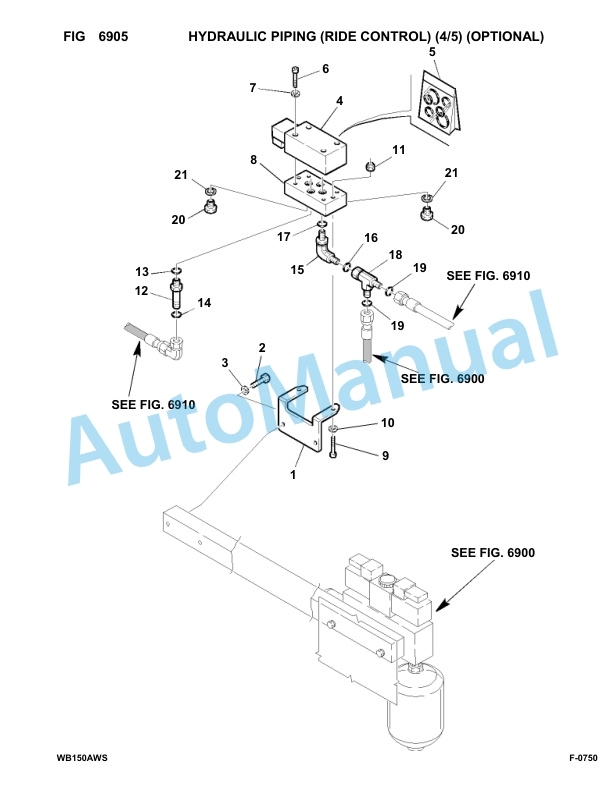 Komatsu WB150AWS-2 Backhoe Loader Parts Manual 150F80001-up-5