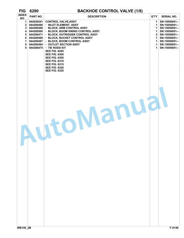 Komatsu WB150PS-2 Backhoe Loader Parts Manual 150F50001-up-4