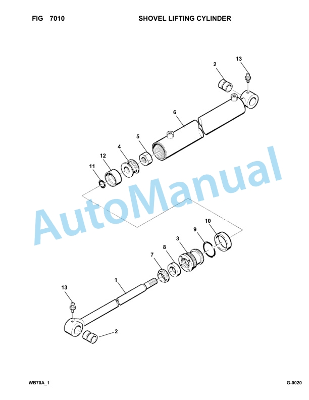 Komatsu WB70A-1 Backhoe Loader Parts Manual F10392-up-5