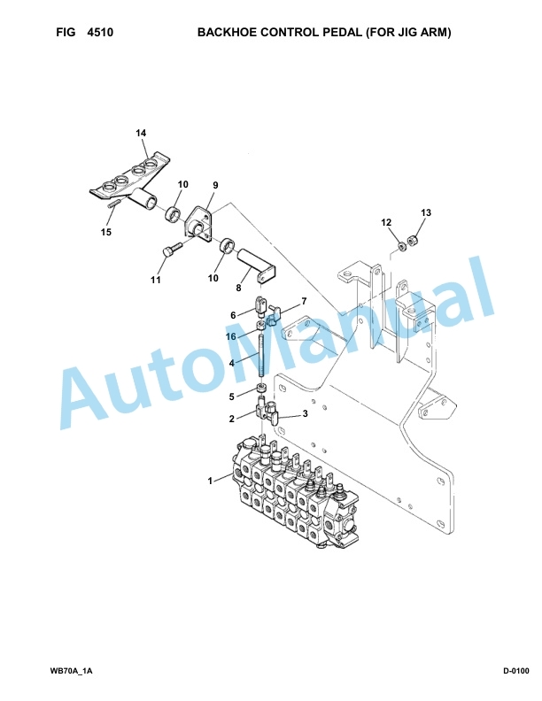 Komatsu WB70A-1 Backhoe Loader Parts Manual F10950-up-3