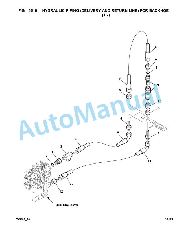 Komatsu WB70A-1 Backhoe Loader Parts Manual F10950-up-4