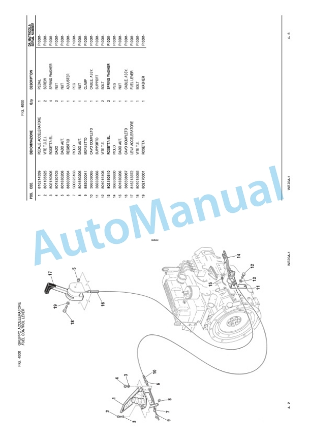 Komatsu WB70A-1 Backhoe Loader Parts Manual WEPBWB7000-3