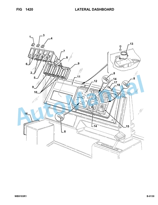 Komatsu WB91R-1, WB93R-1 Backhoe Loader Parts Manual 0000007-UP-3