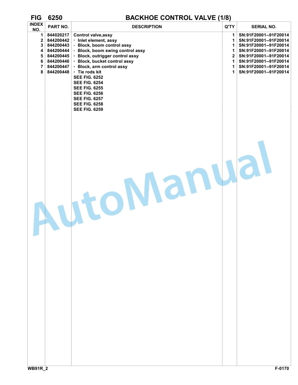 Komatsu WB91R-2 Backhoe Loader Parts Manual 91F20001-up-4