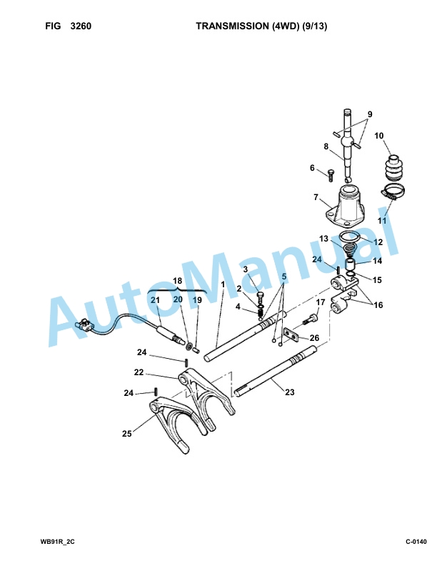 Komatsu WB91R-2 Backhoe Loader Parts Manual 91F20145-up-2