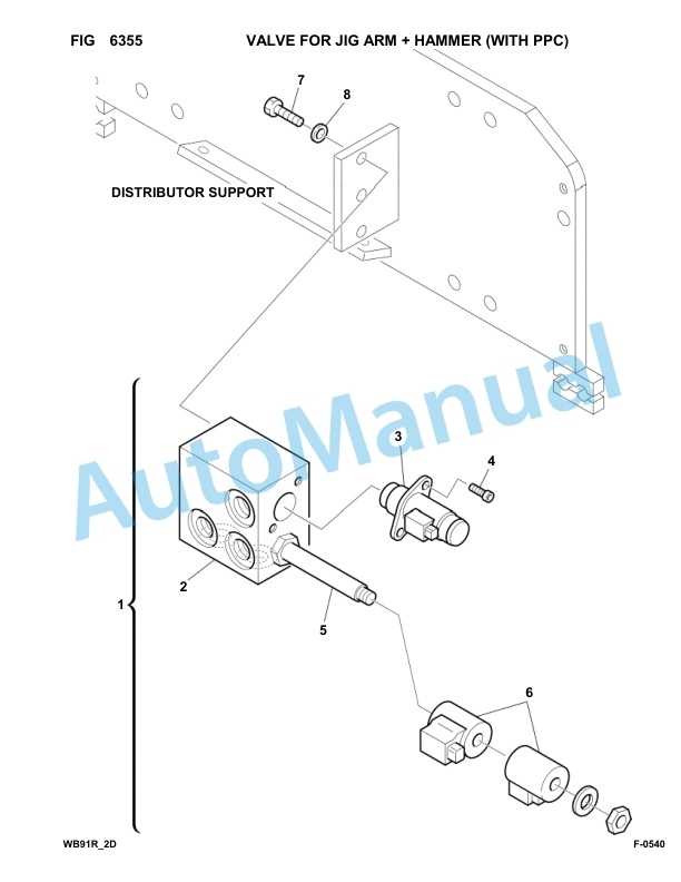 Komatsu WB91R-2 Backhoe Loader Parts Manual 91F20250-up-4
