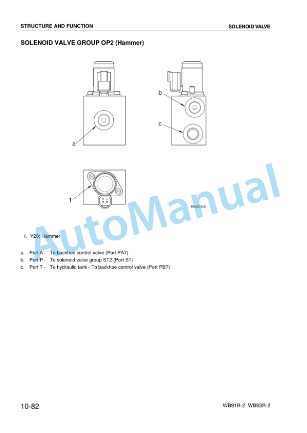 Komatsu WB91R-2, WB93R-2 Backhoe Loader Shop Manual WEBM000405-2
