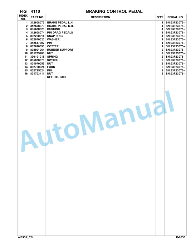 Komatsu WB93R-2 Backhoe Loader Parts Manual 93F23075-up-3