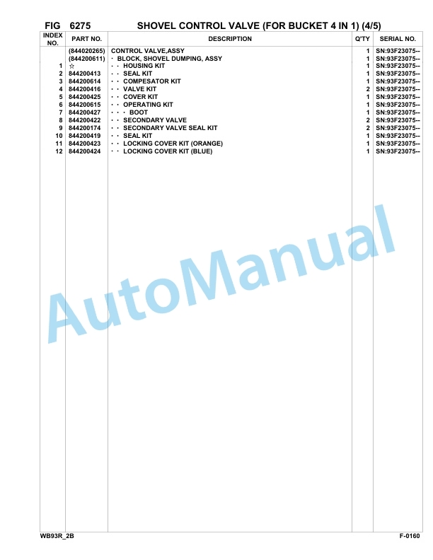 Komatsu WB93R-2 Backhoe Loader Parts Manual 93F23075-up-4