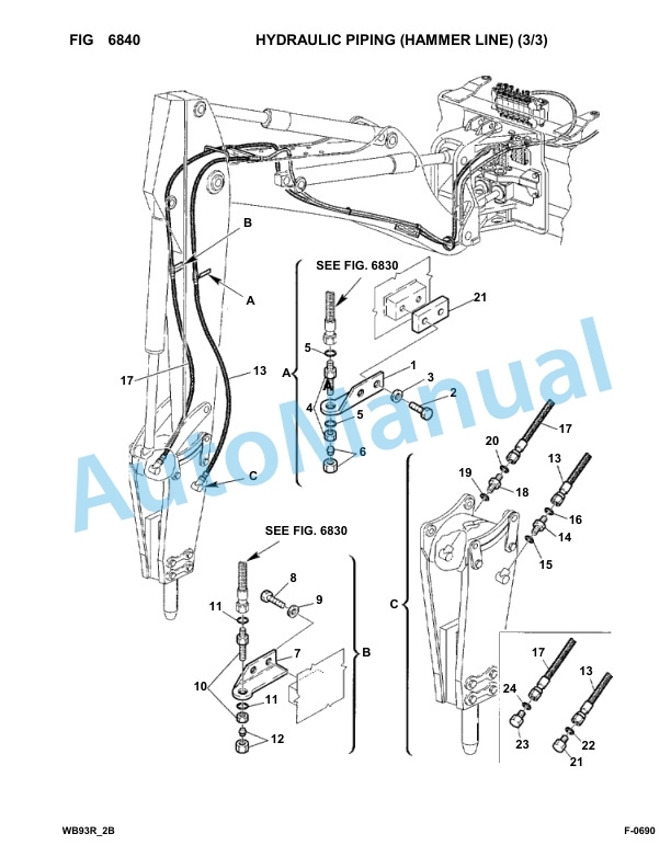 Komatsu WB93R-2 Backhoe Loader Parts Manual 93F23075-up-5