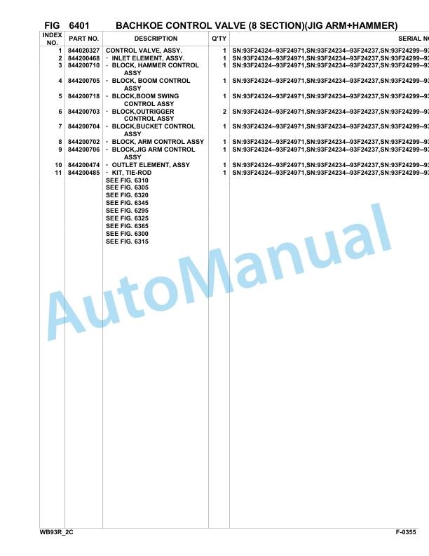 Komatsu WB93R-2 Backhoe Loader Parts Manual 93F23453-up-4