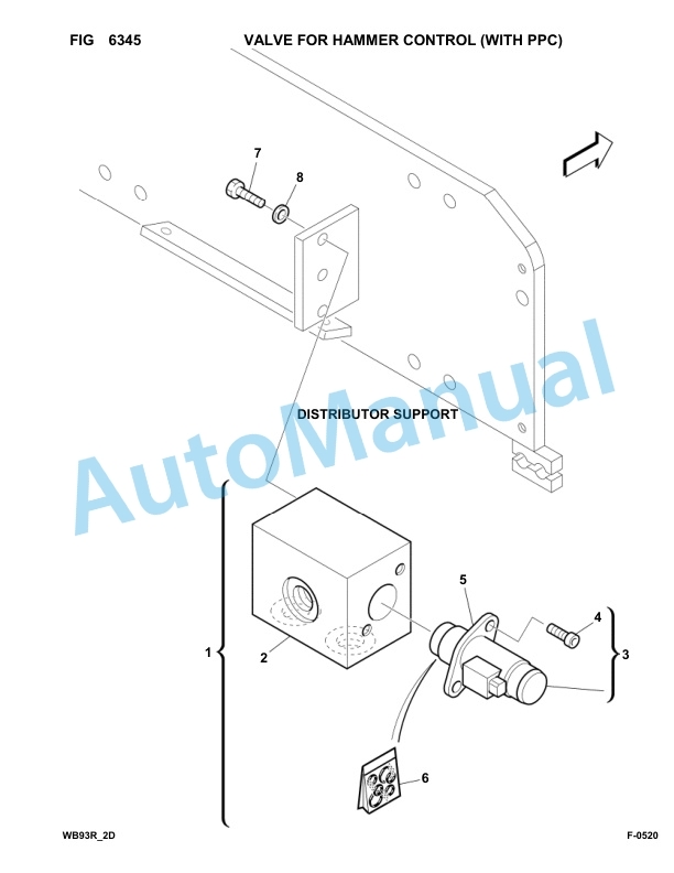 Komatsu WB93R-2 Backhoe Loader Parts Manual 93F25184-up-4