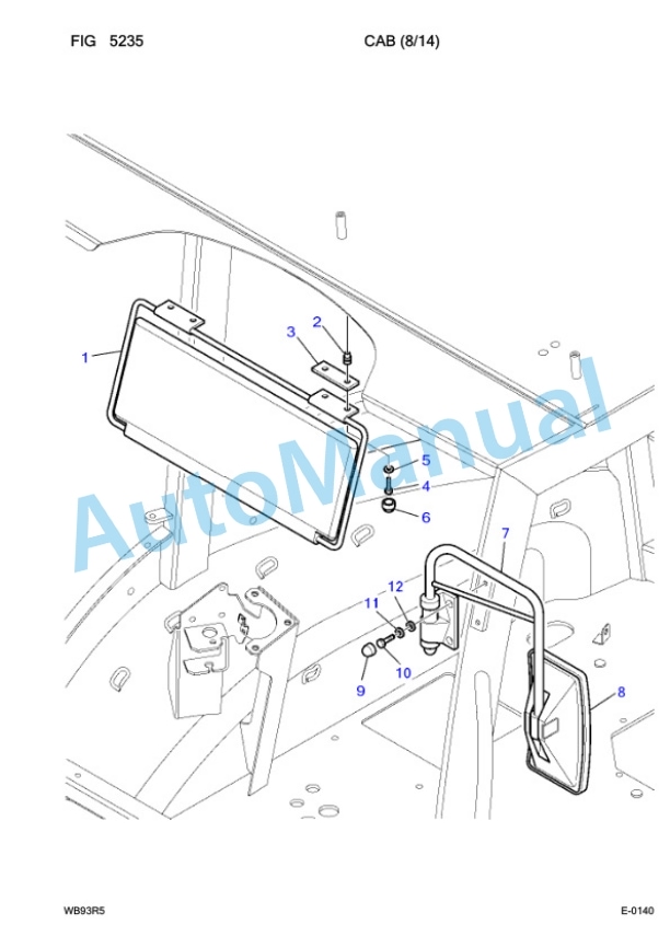 Komatsu WB93R-5 Backhoe Loader Parts Manual F50003-5