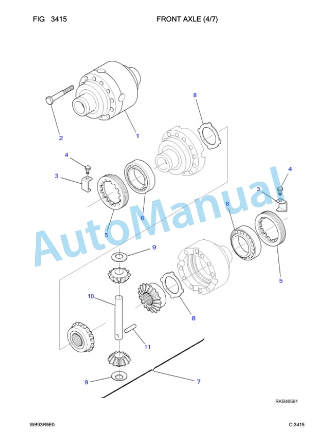 Komatsu WB93R-5E0 Backhoe Loader Parts Manual F60003-2