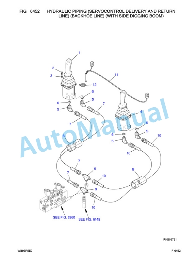 Komatsu WB93R-5E0 Backhoe Loader Parts Manual F60003-4
