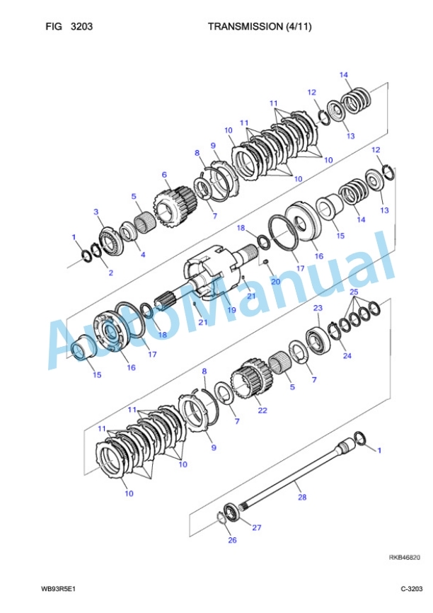 Komatsu WB93R-5E0 Backhoe Loader Parts Manual F61569-2