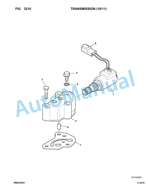 Komatsu WB93R-5E0 Backhoe Loader Parts Manual F61569-UP-2