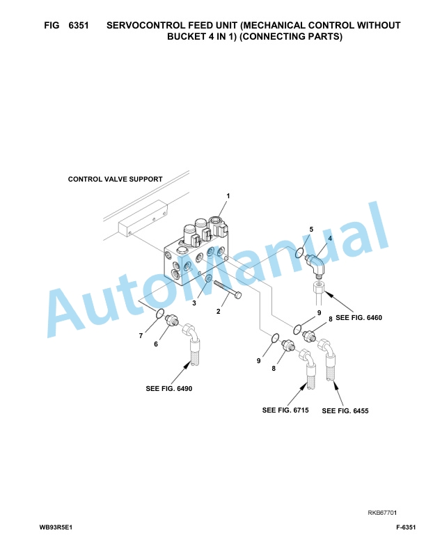 Komatsu WB93R-5E0 Backhoe Loader Parts Manual F61569-UP-4