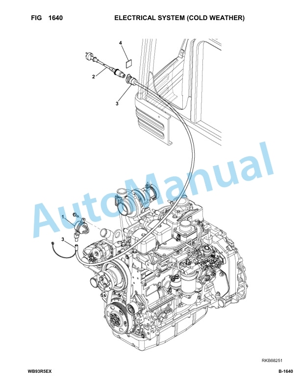 Komatsu WB93R-5E0 Backhoe Loader Parts Manual F70001-UP-2