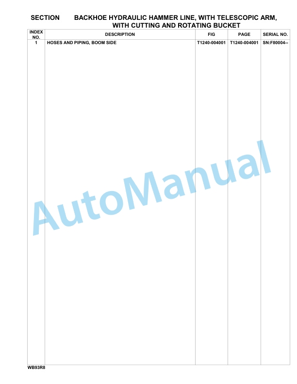Komatsu WB93R-8 Backhoe Loader Parts Manual F80004-up-5