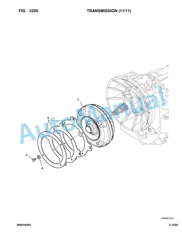 Komatsu WB93S-5E0 Backhoe Loader Parts Manual F20003-UP-2
