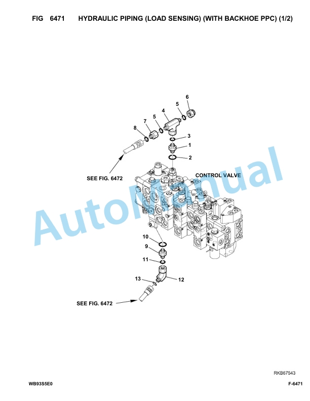 Komatsu WB93S-5E0 Backhoe Loader Parts Manual F20003-UP-4