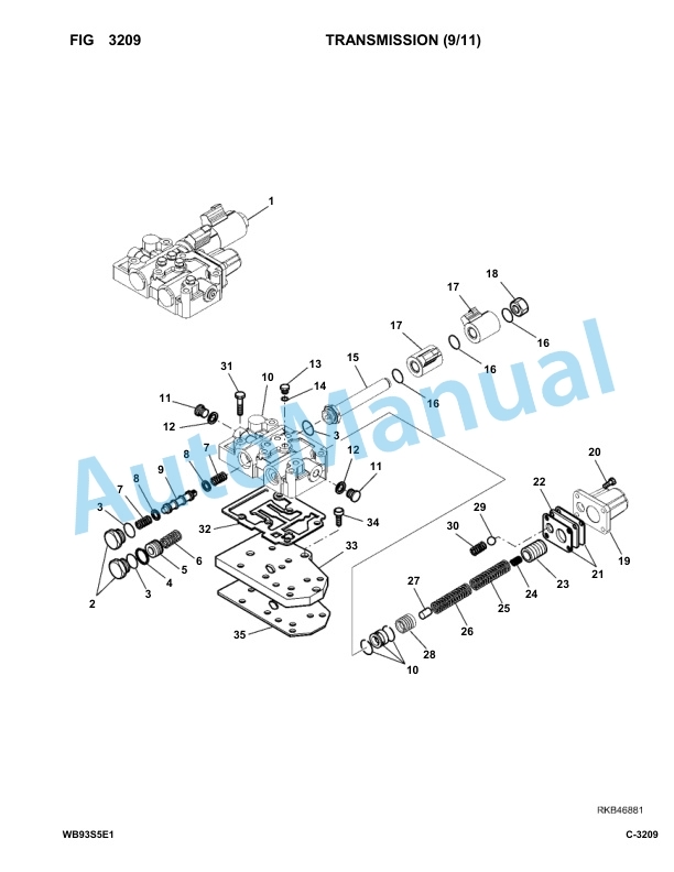Komatsu WB93S-5E0 Backhoe Loader Parts Manual F20466-UP-2