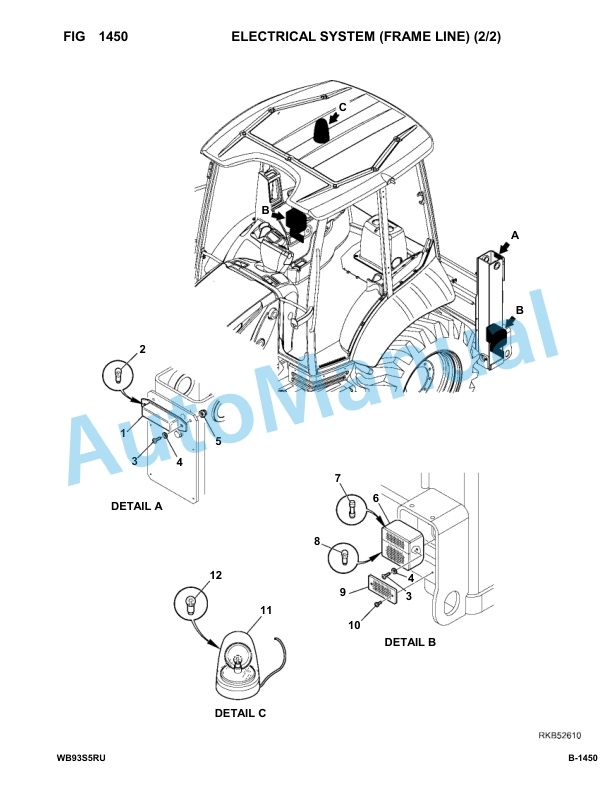 Komatsu WB93S-5E0 Backhoe Loader Parts Manual - F20526 - F20555 - F20557 - F20562 - F20566-2