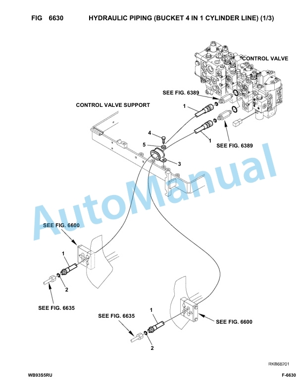 Komatsu WB93S-5E0 Backhoe Loader Parts Manual - F20526 - F20555 - F20557 - F20562 - F20566-5