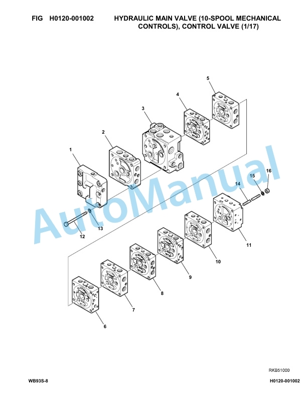 Komatsu WB93S-8 Backhoe Loader Parts Manual F20001-up-2