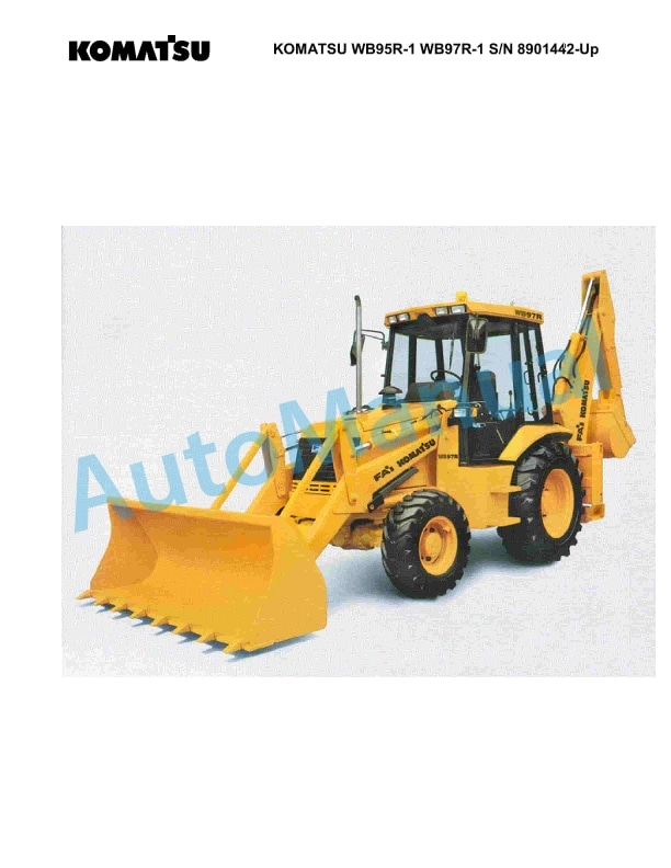 Komatsu WB95R-1, WB97R-1 Backhoe Loader Parts Manual 8901442-UP