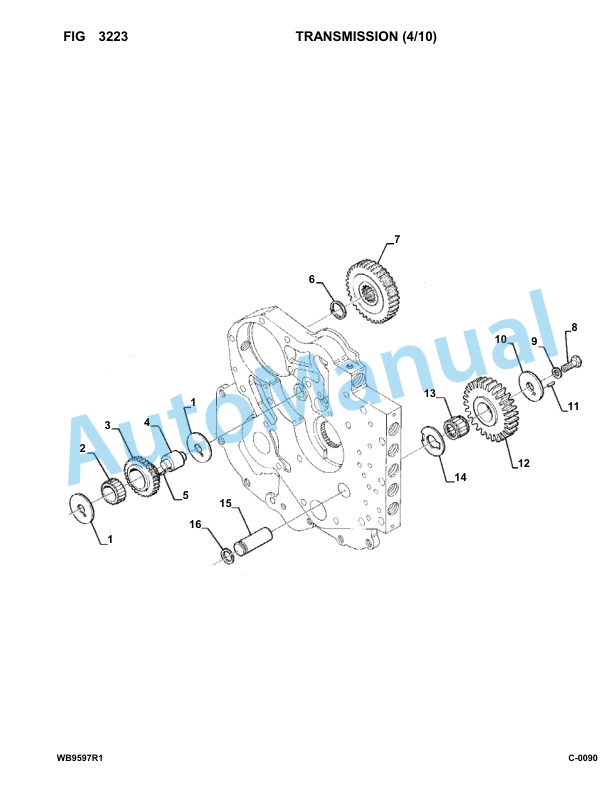 Komatsu WB95R-1, WB97R-1 Backhoe Loader Parts Manual 8901442-UP-3