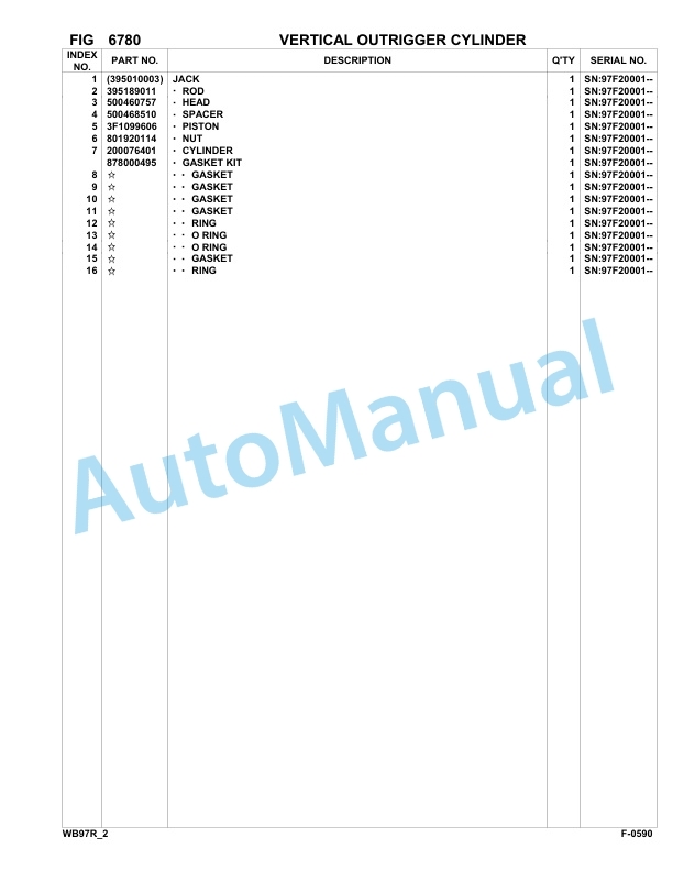Komatsu WB97R-2 Backhoe Loader Parts Manual 97F20001-up-5