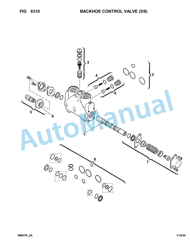 Komatsu WB97R-2 Backhoe Loader Parts Manual 97F20172-up-4