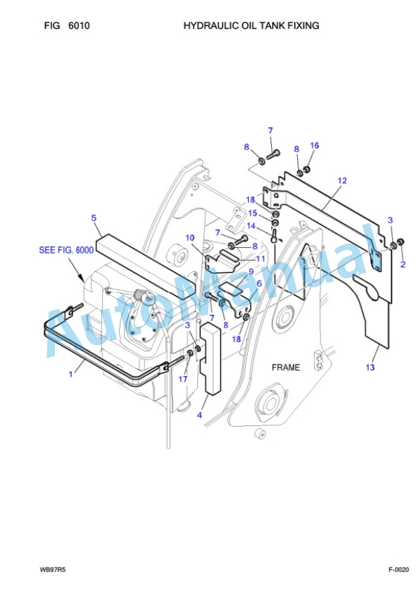 Komatsu WB97R-5 Backhoe Loader Parts Manual F50003-3