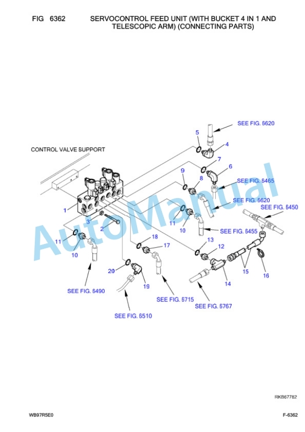 Komatsu WB97R-5E0 Backhoe Loader Parts Manual F80003-4