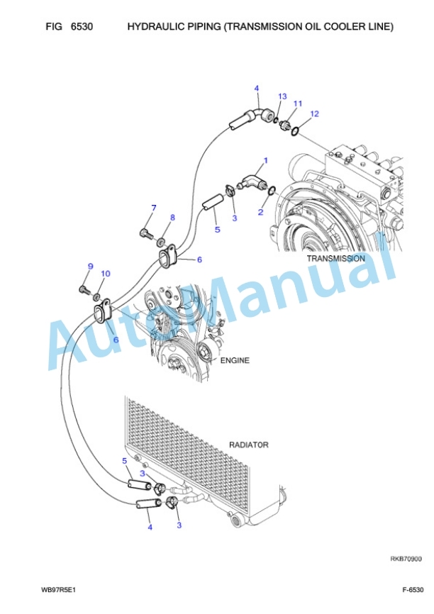 Komatsu WB97R-5E0 Backhoe Loader Parts Manual F80211-4