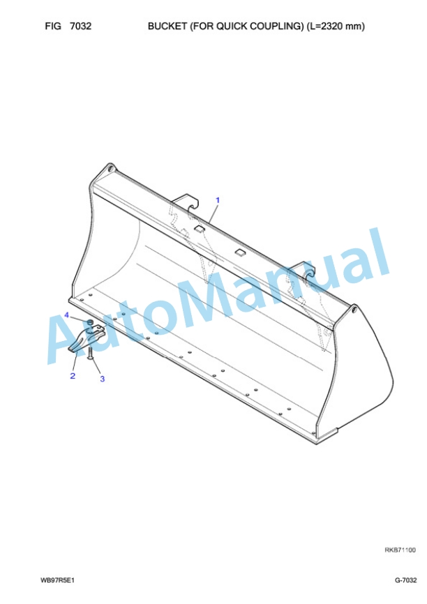 Komatsu WB97R-5E0 Backhoe Loader Parts Manual F80211-5