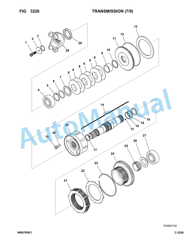 Komatsu WB97R-5E0 Backhoe Loader Parts Manual F80211-UP-2