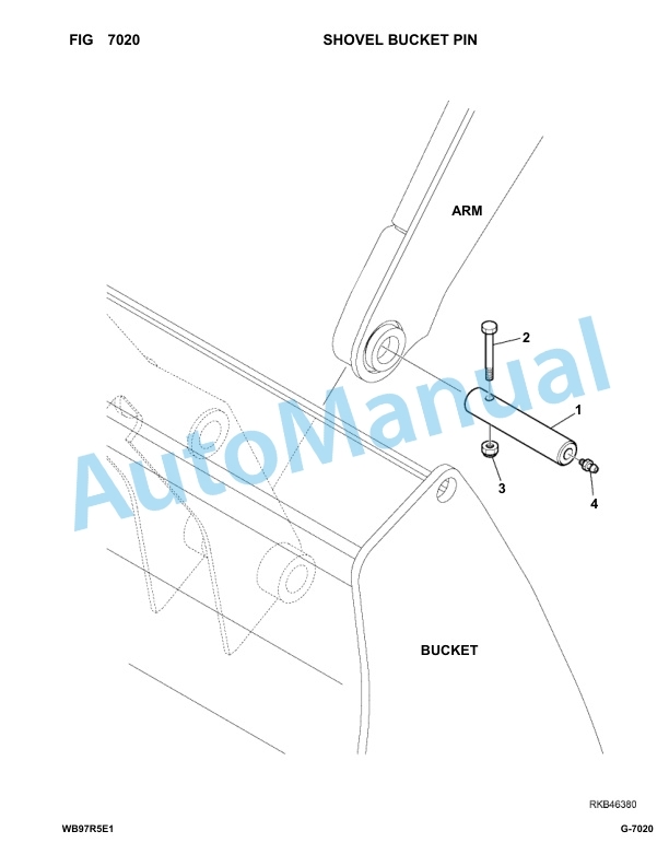 Komatsu WB97R-5E0 Backhoe Loader Parts Manual F80211-UP-5