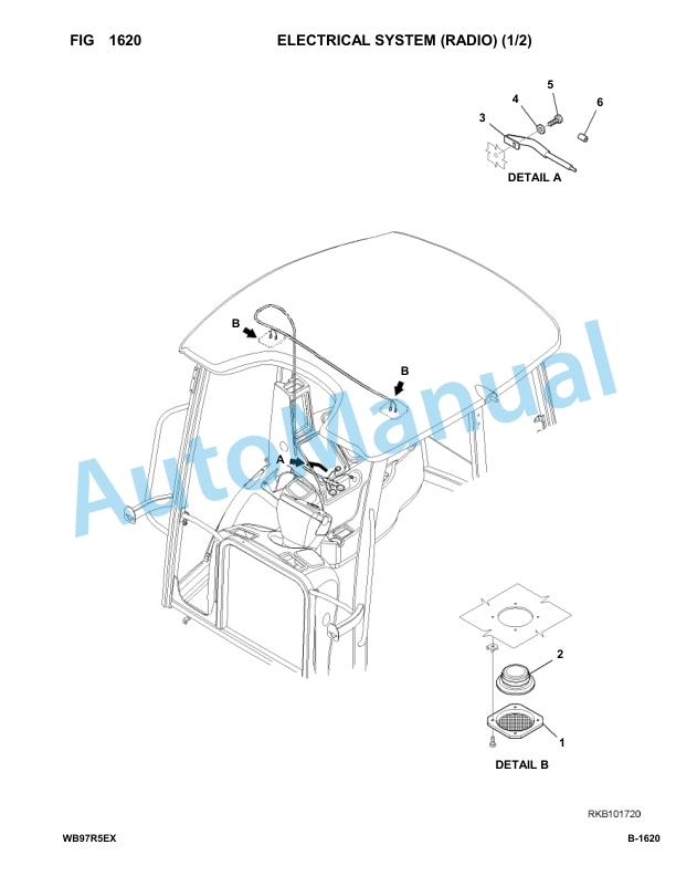 Komatsu WB97R-5E0 Backhoe Loader Parts Manual F90001-UP-2