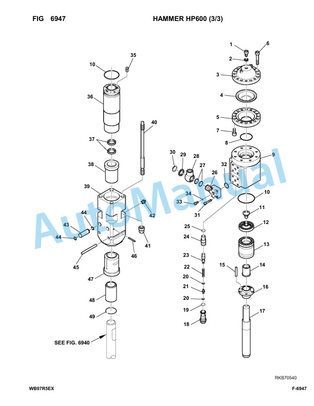 Komatsu WB97R-5E0 Backhoe Loader Parts Manual F90001-UP-5