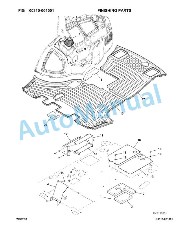 Komatsu WB97R-8 Backhoe Loader Parts Manual F60001-up-4